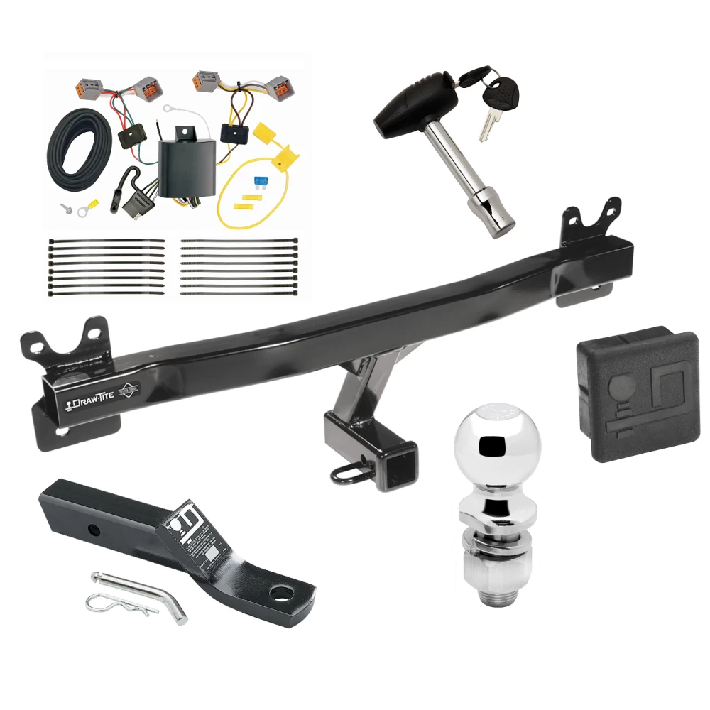 Trailer Tow Hitch For 14-18 Volvo S60 Sedan Deluxe Package Wiring 2" Ball and Lock