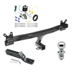 Trailer Tow Hitch For 11-18 Volvo S60 All Models Complete Package w/ Wiring and 1-7/8" Ball