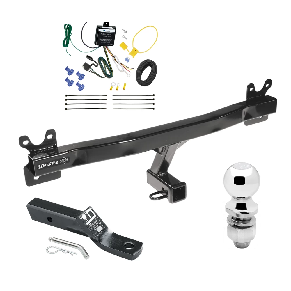 Trailer Tow Hitch For 11-18 Volvo S60 All Models Complete Package w/ Wiring and 2" Ball