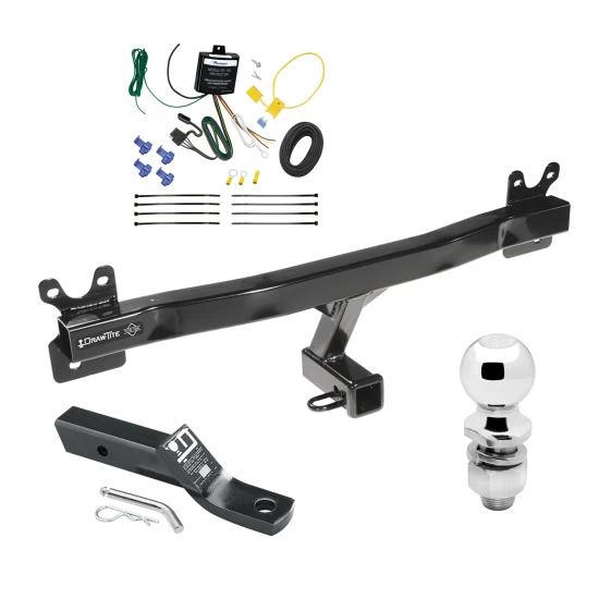 Trailer Tow Hitch For 11-18 Volvo S60 All Models Complete Package w/ Wiring and 2" Ball