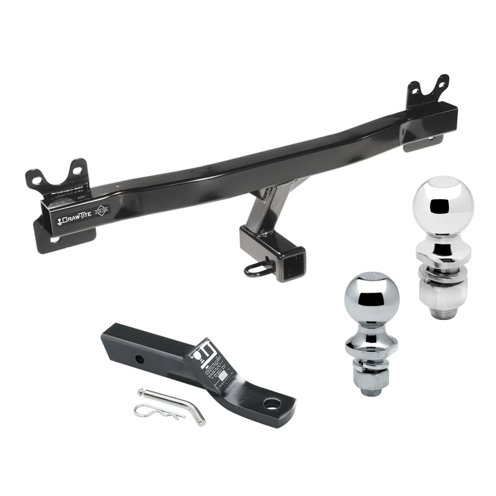 Trailer Tow Hitch For 08-10 Volvo V70 08-16 XC70 11-18 S60 15-18 V60 Receiver w/ 1-7/8" and 2" Ball