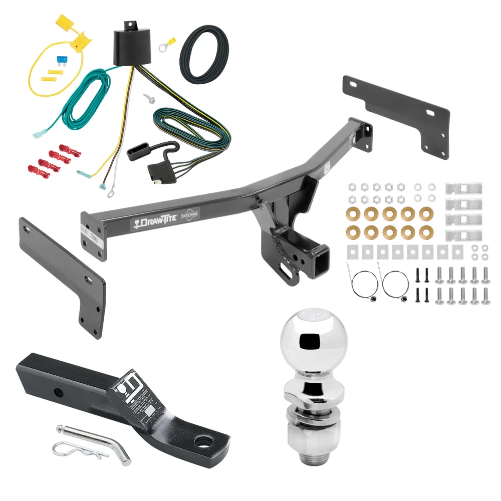 Trailer Tow Hitch For 15-19 Lincoln MKC All Models Complete Package w/ Wiring and 2" Ball