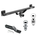 Trailer Tow Hitch For 07-16 Audi Q7 11-14 Porsche Cayenne 11-17 VW Touareg Receiver w/ 1-7/8" and 2" Ball