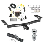 Trailer Tow Hitch For 11-15 Lincoln MKX All Models Complete Package w/ Wiring and 1-7/8" Ball