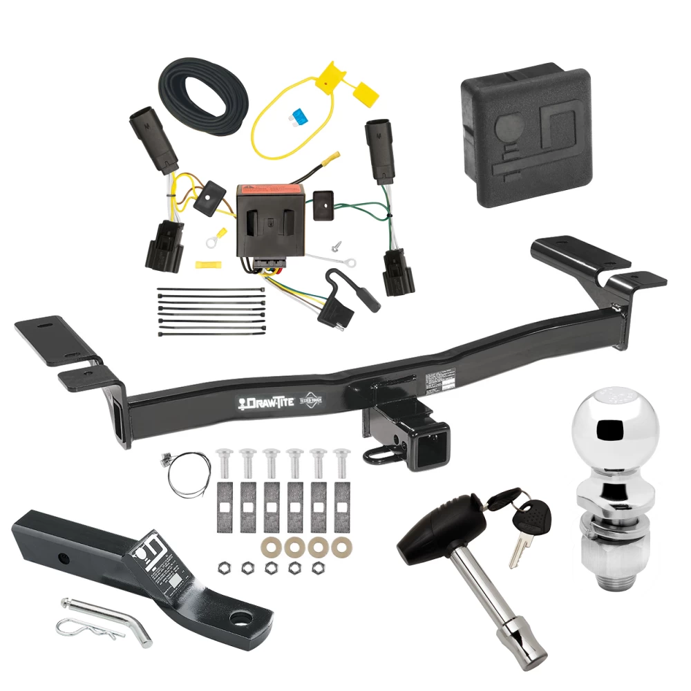 Trailer Tow Hitch For 11-15 Lincoln MKX All Models Deluxe Package Wiring 2" Ball and Lock