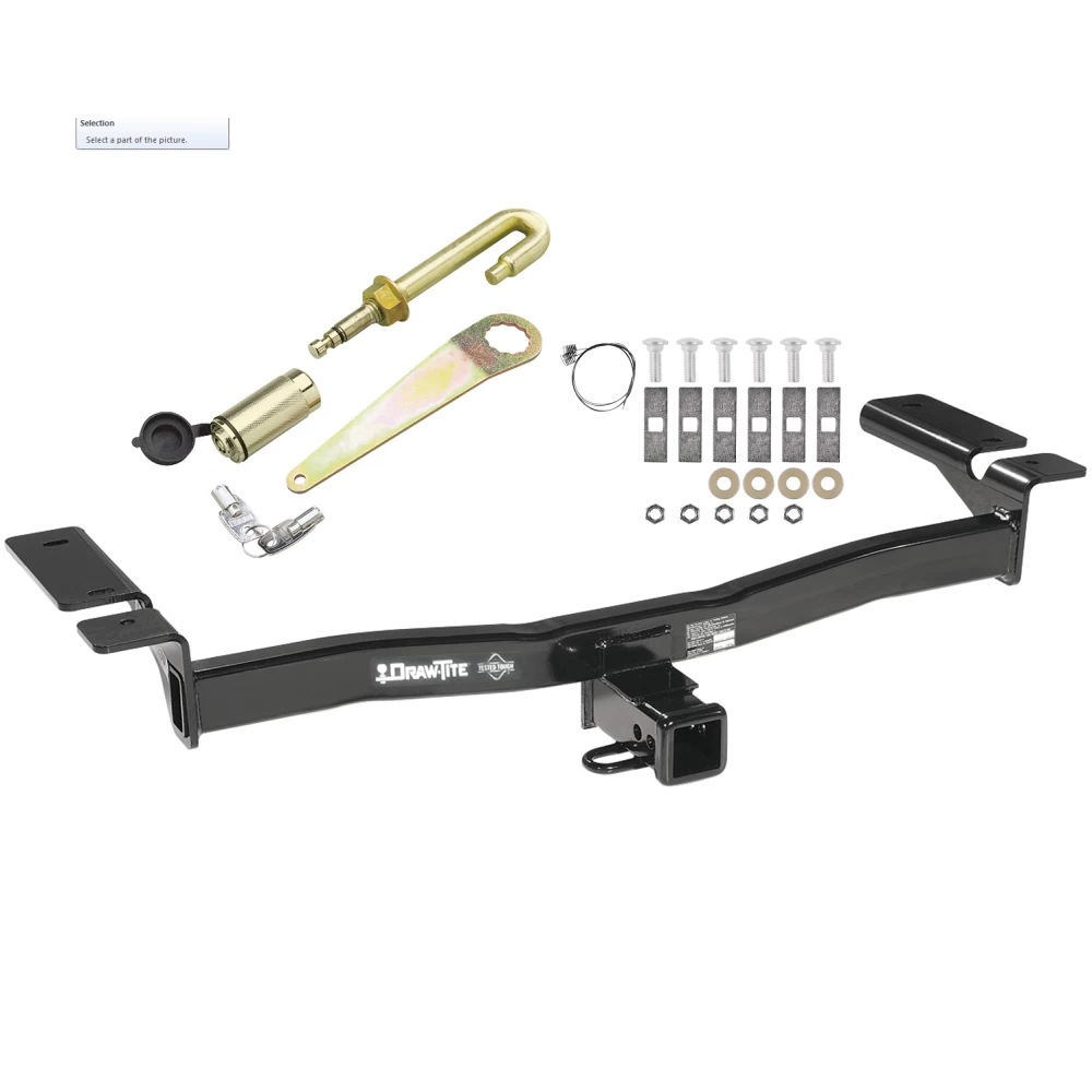 Custom Fit Trailer Hitch Security J-Pin Installation Hardware Installation Instructions 75992 63201 Draw-Tite Trailer Tow Hitch 07-14 Edge 07-15 Lincoln MKX Class 3 2" Towing Receiver J-Pin Anti-Rattle Lock 07 08 09 10 11 12 13 14 15 2007 2008 2009 Trailer Tow Hitch For 07-14 Ford Edge 07-15 Lincoln MKX Class 3 2" Towing Receiver w/ J-Pin Anti-Rattle Lock