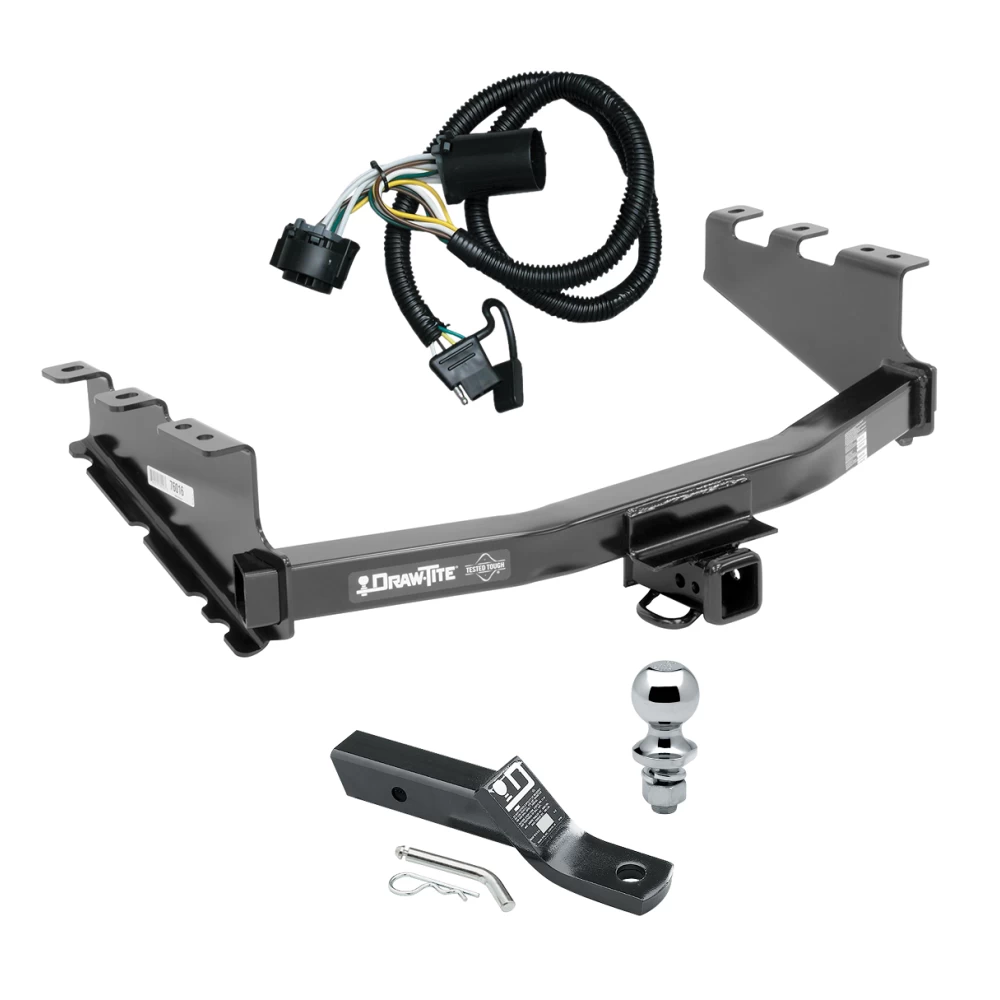 Trailer Tow Hitch For 14-18 Chevy Silverado GMC Sierra 1500 (2019 LD & Legacy) Complete Package w/ Wiring and 1-7/8" Ball