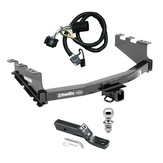 Trailer Tow Hitch For 14-18 Chevy Silverado GMC Sierra 1500 (2019 LD & Legacy) Complete Package w/ Wiring and 1-7/8" Ball