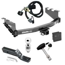 Trailer Tow Hitch For 14-18 Chevy Silverado GMC Sierra 1500 (2019 LD & Legacy) Deluxe Package Wiring 2" Ball and Lock