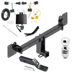 Trailer Tow Hitch For 17-21 Jaguar F-Pace All Models Complete Package w/ Wiring and 2" Ball