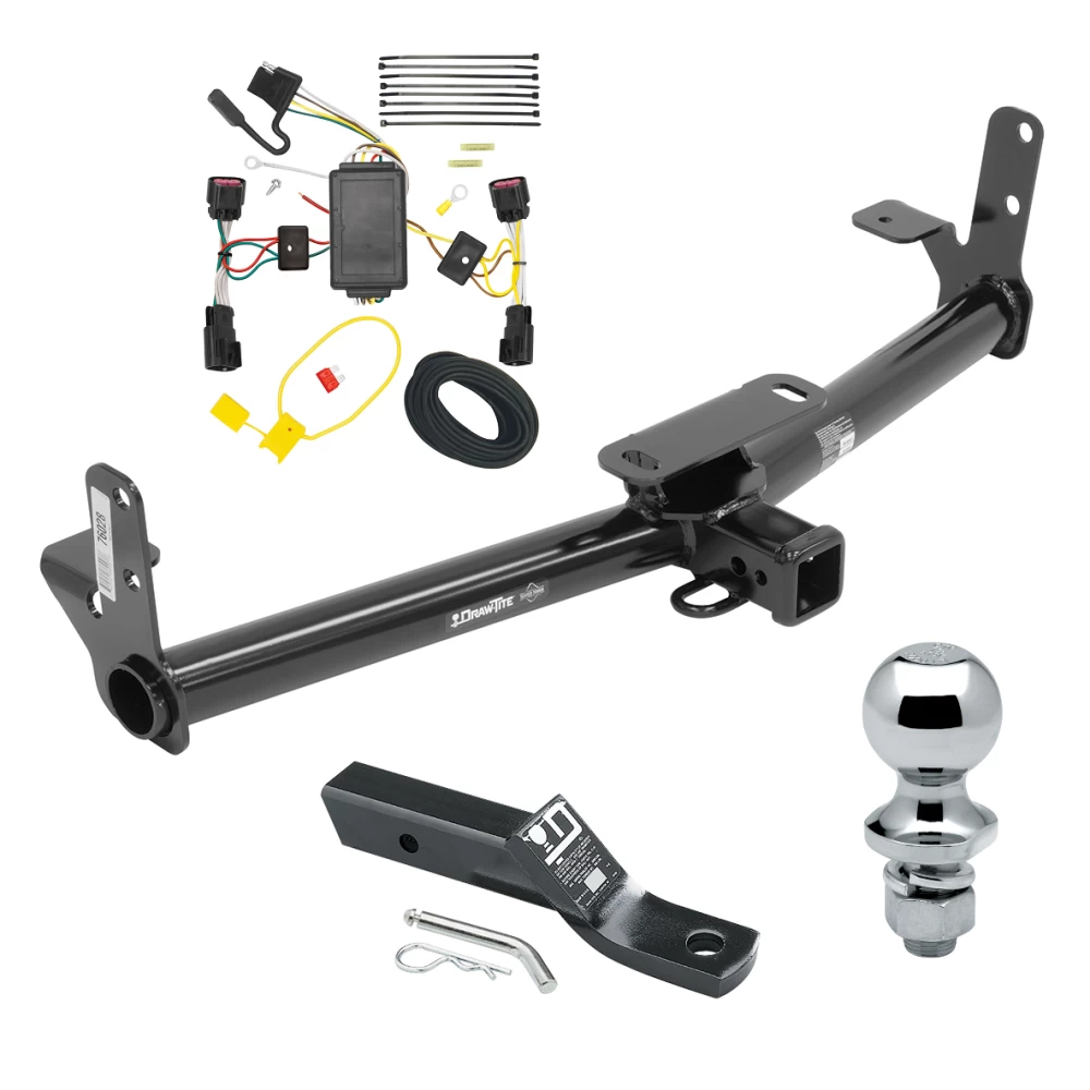 Custom Fit Trailer Hitch Wiring Harness (Plug & Play) 2" Drop Ball-Mount w/ Pin/Clip 1-7/8" Chrome Ball Installation Hardware Installation Instructions 76028 118494 23 63816 Draw-Tite Trailer Tow Hitch 10-17 Chevy Equinox GMC Terrain Comple Trailer Tow Hitch For 10-17 Chevy Equinox GMC Terrain Complete Package w/ Wiring and 1-7/8" Ball