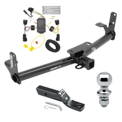 Trailer Tow Hitch For 10-17 Chevrolet Equinox GMC Terrain Complete Package w/ Wiring and 1-7/8" Ball