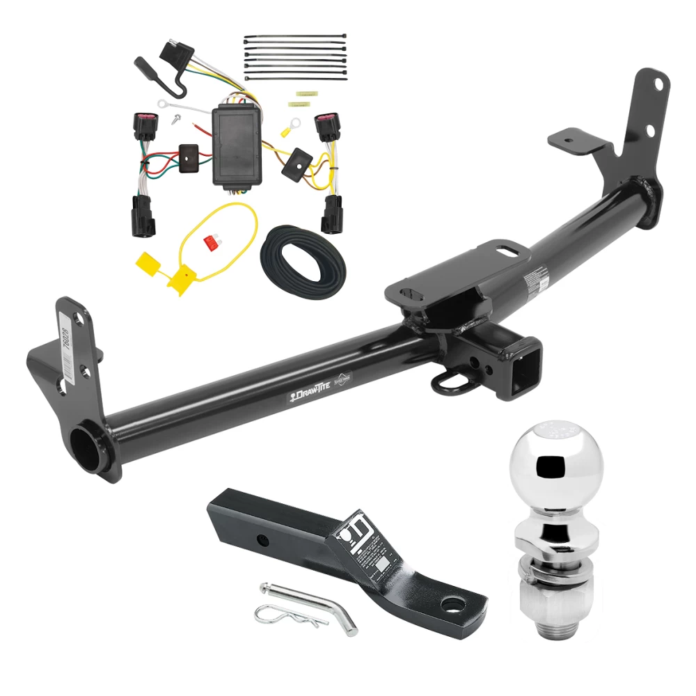 Trailer Tow Hitch For 10-17 Chevrolet Equinox GMC Terrain Complete Package w/ Wiring and 2" Ball