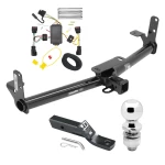 Trailer Tow Hitch For 10-17 Chevrolet Equinox GMC Terrain Complete Package w/ Wiring and 2" Ball