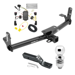 Trailer Tow Hitch For 10-17 Chevrolet Equinox GMC Terrain Complete Package w/ Wiring and 2" Ball