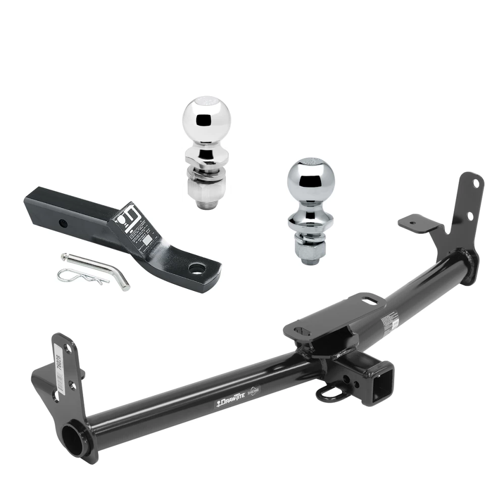 Trailer Tow Hitch For 05-17 Chevy Equinox 10-17 GMC Terrain 06-09 Torrent 02-07 Saturn Vue Receiver w/ 1-7/8" and 2" Ball