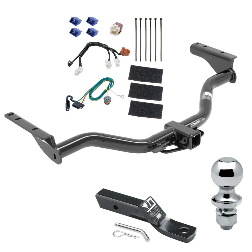 Custom Fit Trailer Hitch Wiring Harness (Plug & Play) 2" Drop Ball-Mount w/ Pin/Clip 1-7/8" Chrome Ball Installation Hardware Installation Instructions 76031 118670 23 63816 Draw-Tite Trailer Tow Hitch 13-21 Nissan Pathfinder 14-21 Infiniti Trailer Tow Hitch For 13-21 Nissan Pathfinder 14-21 Infiniti QX60 Complete Package w/ Wiring and 1-7/8" Ball