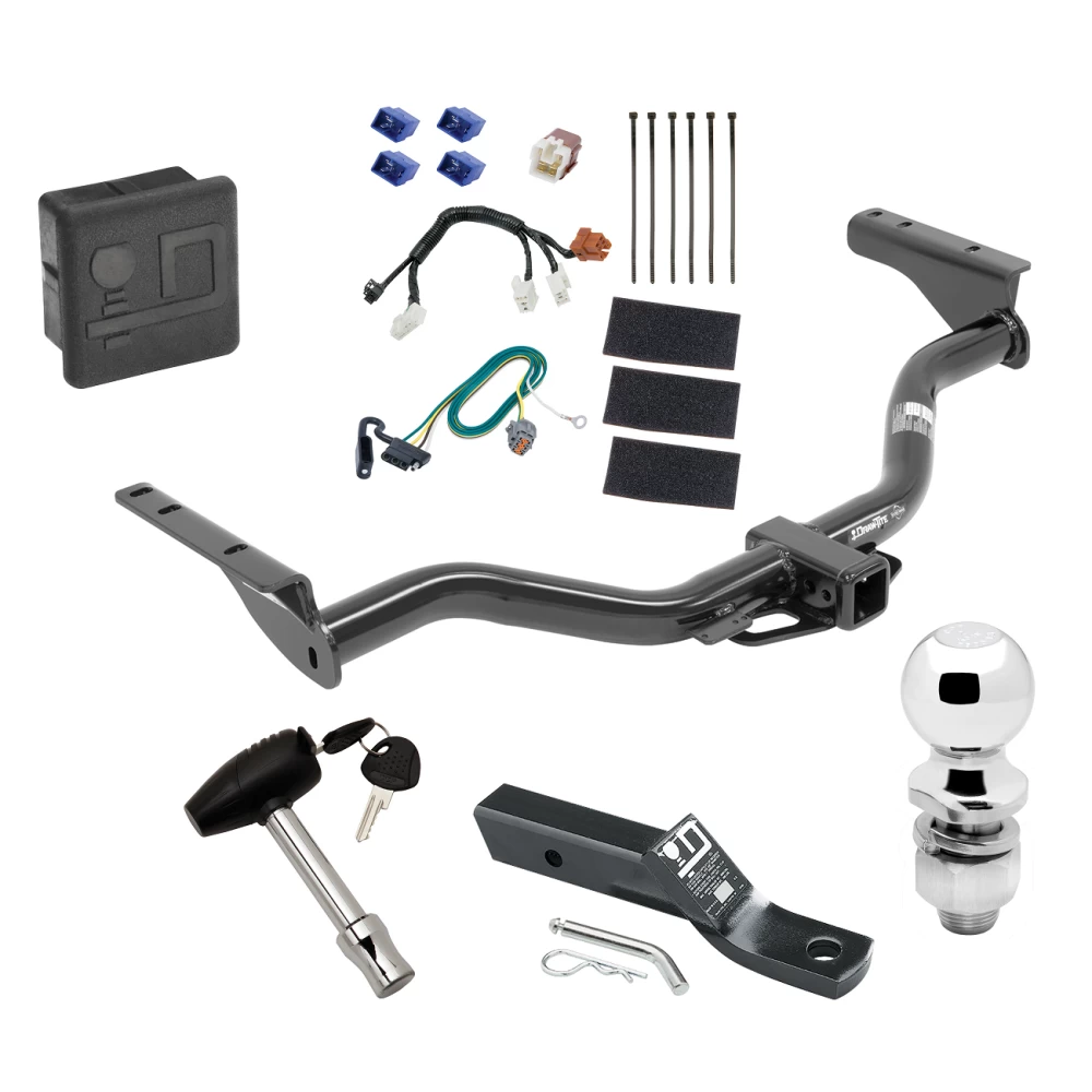 Custom Fit Trailer Hitch Wiring Harness (Plug & Play) 2" Drop Ball-Mount w/ Pin/Clip 2" Chrome Ball Security Lock Pin Rubber Hitch Plug Cover Installation Hardware Installation Instructions 76031 118670 23 63845 580407 7010 Draw-Tite Trailer Trailer Tow Hitch For 13-21 Nissan Pathfinder 14-21 Infiniti QX60 Deluxe Package Wiring 2" Ball and Lock