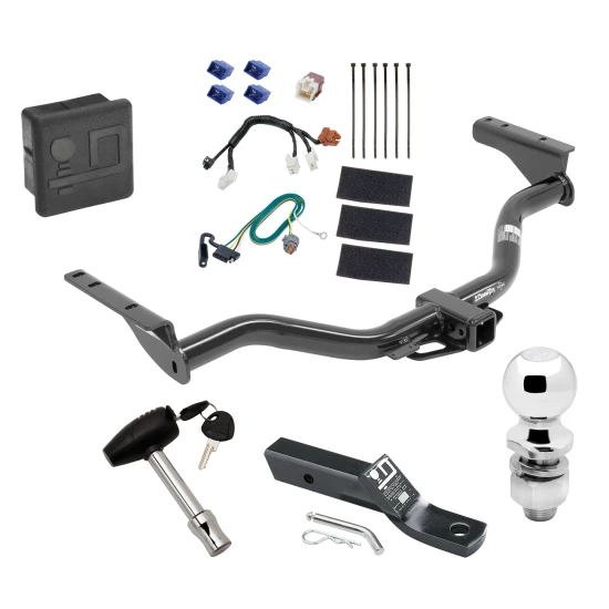Custom Fit Trailer Hitch Wiring Harness (Plug & Play) 2" Drop Ball-Mount w/ Pin/Clip 2" Chrome Ball Security Lock Pin Rubber Hitch Plug Cover Installation Hardware Installation Instructions 76031 118670 23 63845 580407 7010 Draw-Tite Trailer Trailer Tow Hitch For 13-21 Nissan Pathfinder 14-21 Infiniti QX60 Deluxe Package Wiring 2" Ball and Lock