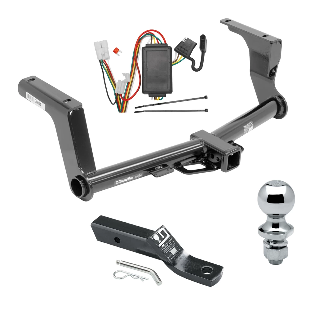 Trailer Tow Hitch For 13-15 Subaru Crosstrek Wiring & 1-7/8" Ball
