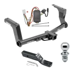 Trailer Tow Hitch For 13-15 Subaru Crosstrek Wiring & 1-7/8" Ball