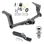 Trailer Tow Hitch For 13-13 Subaru XV Crosstrek 14-15 (Except Hybrid) Complete Package w/ Wiring and 1-7/8" Ball