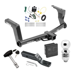 Trailer Tow Hitch For 13-13 Subaru XV Crosstrek 14-15 (Except Hybrid) Deluxe Package Wiring 2" Ball and Lock