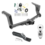 Trailer Tow Hitch For 13-13 Subaru XV Crosstrek 14-15 (Except Hybrid) Complete Package w/ Wiring and 2" Ball