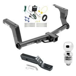 Trailer Tow Hitch For 13-13 Subaru XV Crosstrek 14-15 (Except Hybrid) Complete Package w/ Wiring and 2" Ball