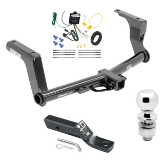 Trailer Tow Hitch For 13-13 Subaru XV Crosstrek 14-15 (Except Hybrid) Complete Package w/ Wiring and 2" Ball
