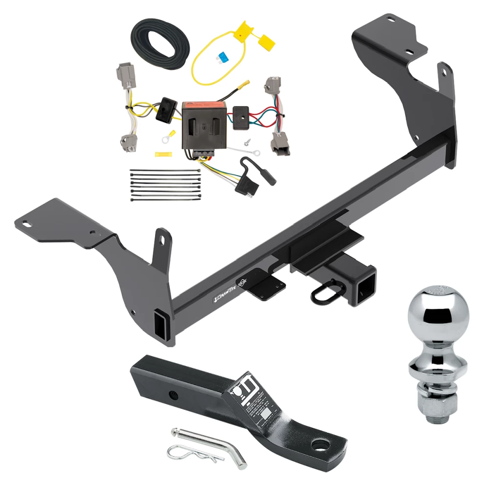 Trailer Tow Hitch For 14-17 Volvo XC60 All Models Complete Package w/ Wiring and 1-7/8" Ball
