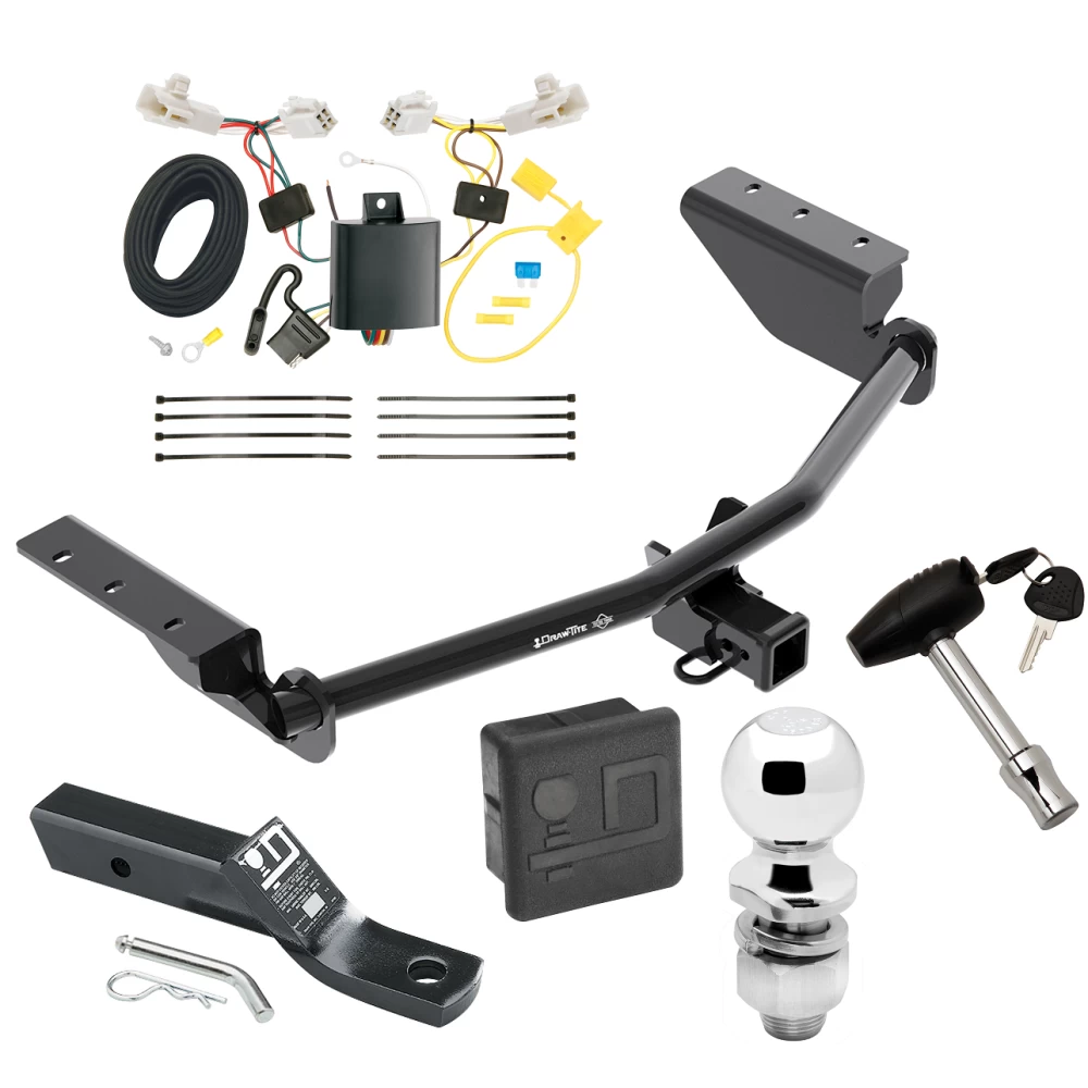 Trailer Tow Hitch For 13-18 Toyota RAV4 All Models Deluxe Package Wiring 2" Ball and Lock