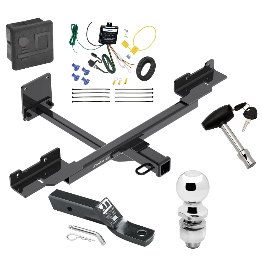 Trailer Tow Hitch For 12-15 Mercedes-Benz ML350 16-18 GLE SUV Deluxe Package Wiring 2" Ball and Lock
