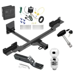Trailer Tow Hitch For 12-15 Mercedes-Benz ML350 16-18 GLE SUV Deluxe Package Wiring 2" Ball and Lock