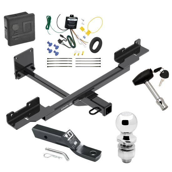 Trailer Tow Hitch For 12-15 Mercedes-Benz ML350 16-18 GLE SUV Deluxe Package Wiring 2" Ball and Lock