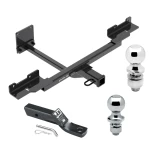 Trailer Tow Hitch For 12-15 Mercedes ML350 w/o Active Curve System 16-18 GLE SUV Except AMG Receiver w/ 1-7/8" and 2" Ball