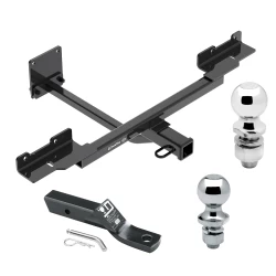 Trailer Tow Hitch For 12-15 Mercedes ML350 w/o Active Curve System 16-18 GLE SUV Except AMG Receiver w/ 1-7/8" and 2" Ball