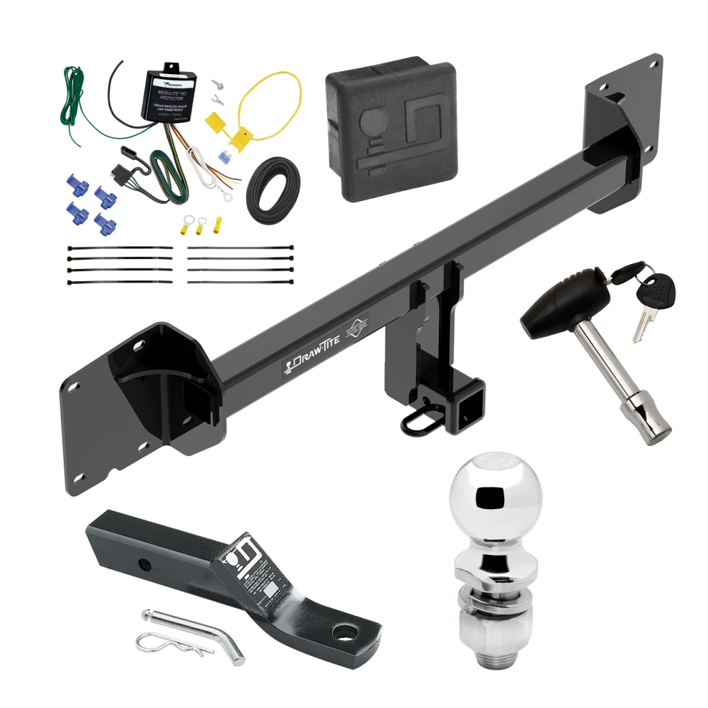 Trailer Tow Hitch For 16-23 Tesla X All Models Deluxe Package Wiring 2" Ball and Lock