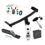 Trailer Tow Hitch For 09-09 Dodge Journey All Models Deluxe Package Wiring 2" Ball and Lock