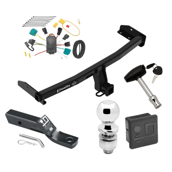 Trailer Tow Hitch For 09-09 Dodge Journey All Models Deluxe Package Wiring 2" Ball and Lock