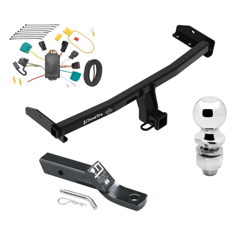 Trailer Tow Hitch For 09-09 Dodge Journey All Models Complete Package w/ Wiring and 2" Ball