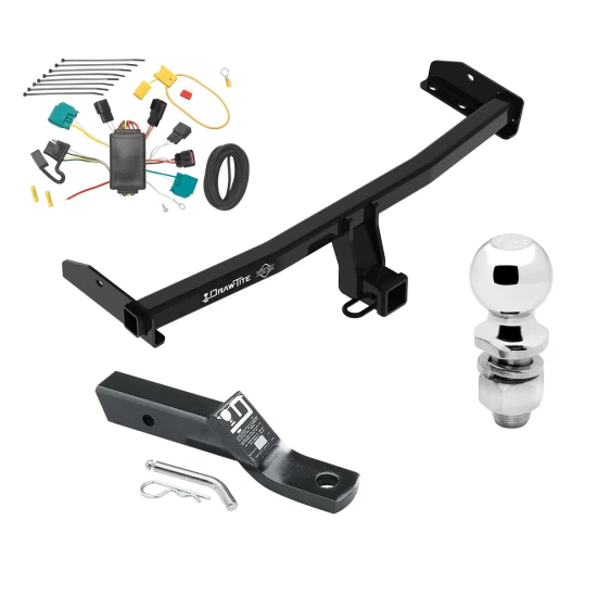 Trailer Tow Hitch For 09-09 Dodge Journey All Models Complete Package w/ Wiring and 2" Ball