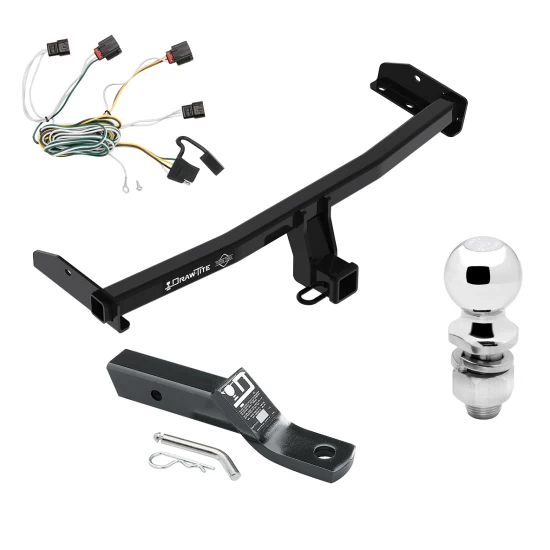 Trailer Tow Hitch For 10-10 Dodge Journey All Models Complete Package w/ Wiring and 2" Ball