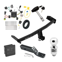 Trailer Tow Hitch For 11-20 Dodge Journey w/ LED Taillights Deluxe Package Wiring 2" Ball and Lock