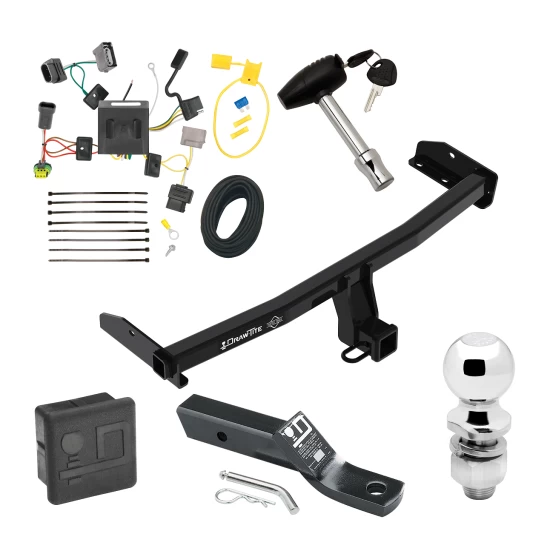 Trailer Tow Hitch For 11-20 Dodge Journey w/ LED Taillights Deluxe Package Wiring 2" Ball and Lock