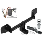 Trailer Tow Hitch For 10-19 Subaru Outback Wagon Complete Package w/ Wiring and 1-7/8" Ball