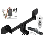 Trailer Tow Hitch For 10-19 Subaru Outback Wagon Complete Package w/ Wiring and 2" Ball