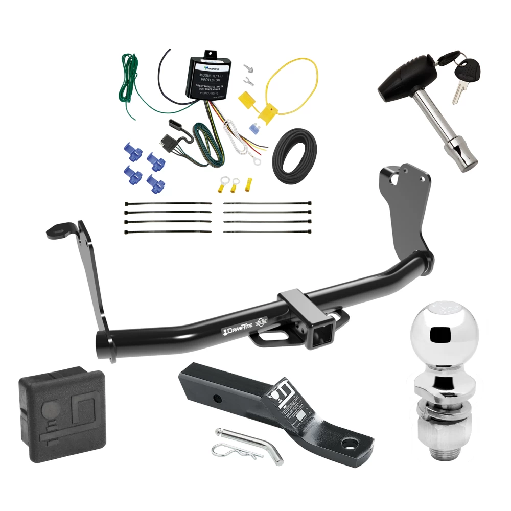 Trailer Tow Hitch For 18-21 Mitsubishi Eclipse Cross All Models Deluxe Package Wiring 2" Ball and Lock