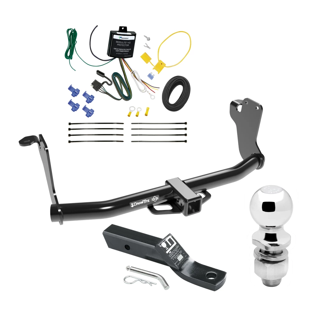 Trailer Tow Hitch For 18-21 Mitsubishi Eclipse Cross All Models Complete Package w/ Wiring and 2" Ball