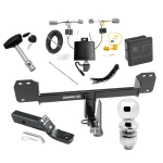 Trailer Tow Hitch For 19-26 Volvo XC40 19-24 XC40 Recharge 22-24 C40 Recharge 25-26 EX40 Deluxe Package Wiring 2" Ball and Lock